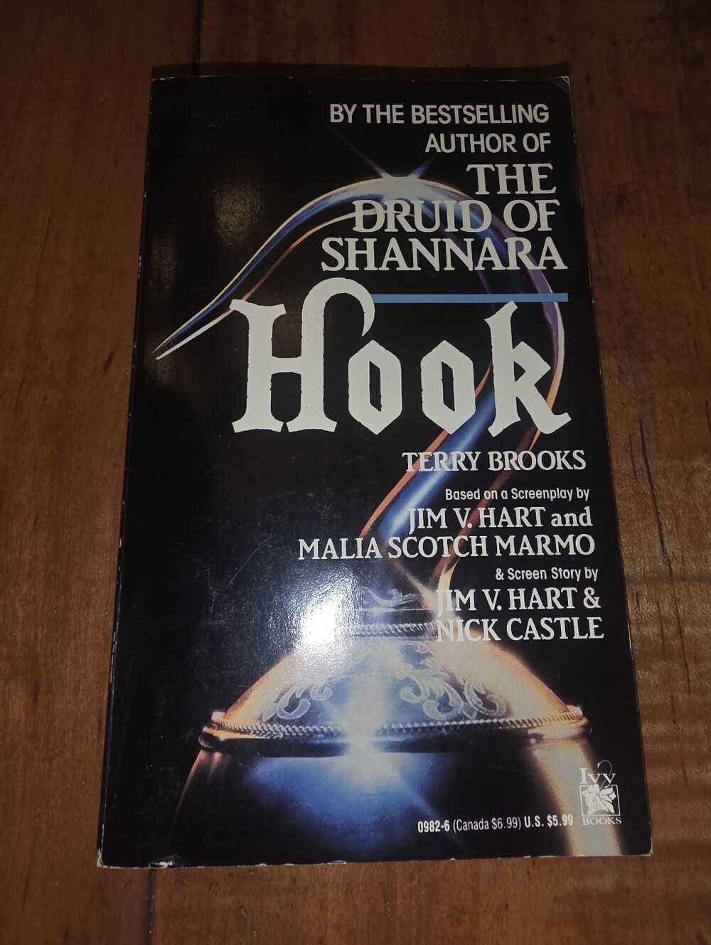 HOOK Terry Brooks Fantasy PB Book Ballantine Books 1992 Peter Pan Robin Williams